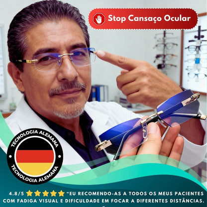 ÓCULOS MULTIFOCAIS 2 EM 1 COM PROTECÇÃO CONTRA A LUZ AZUL - OPTI FOCUS LENS™